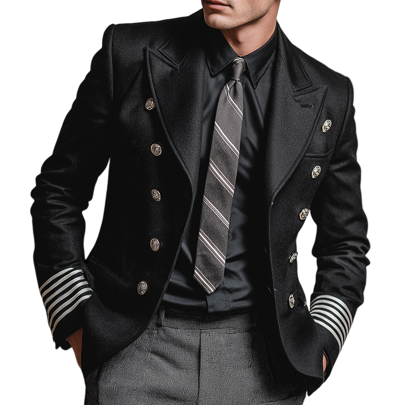 Blazer voor heren, retro, casual, gestreept
