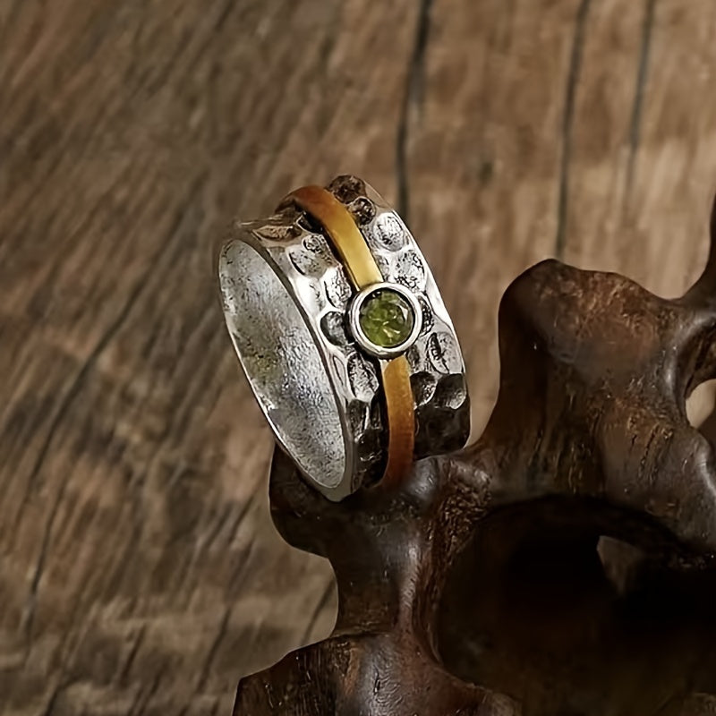 Elegante ring met groene zirkonia