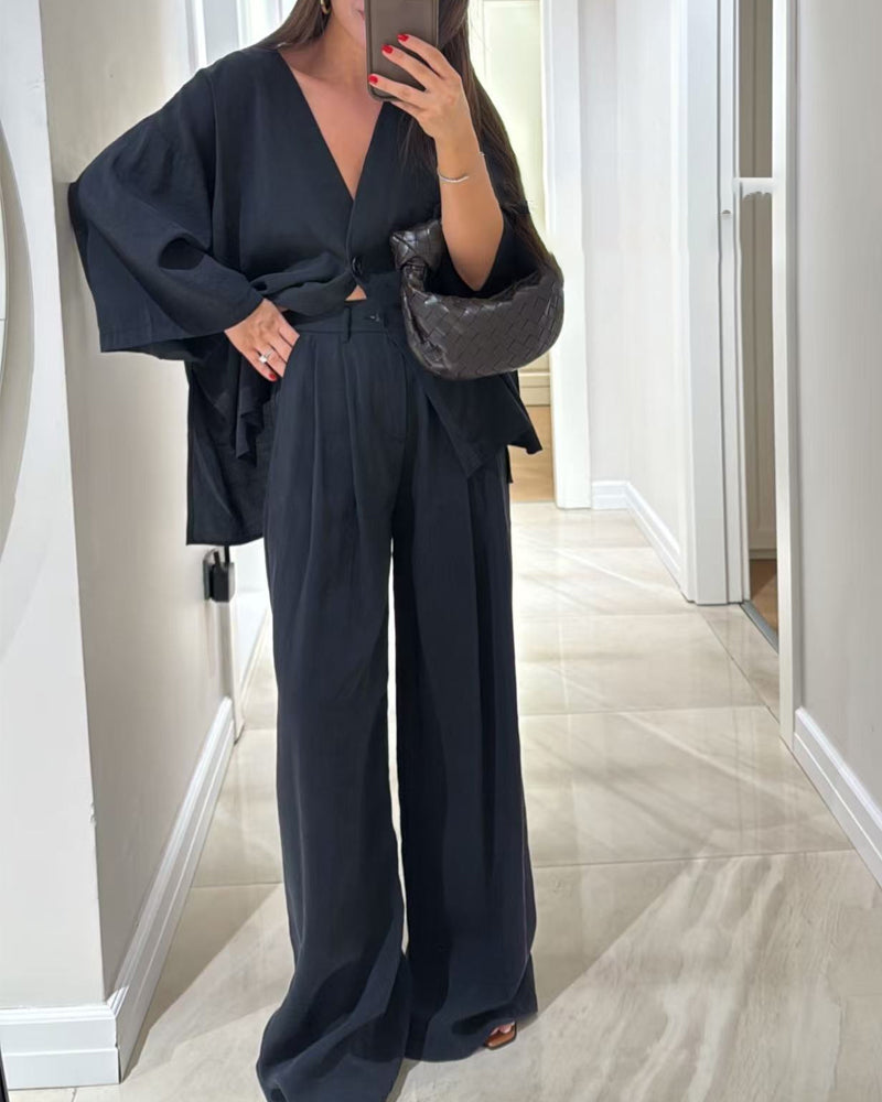 THARAH | Casual V-hals set