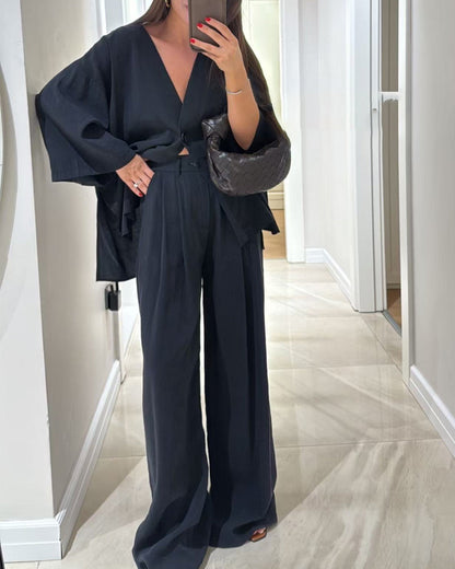 THARAH | Casual V-hals set