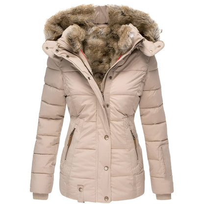 Hermine - Veste matelassée slim à capuche