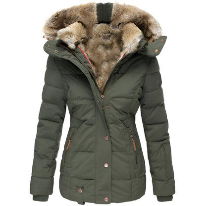 Hermine - Veste matelassée slim à capuche