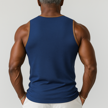 【24 uur verzonden】Heren Zomer Mode Sportstof V-hals Rits Tank Top MTA2382D0P