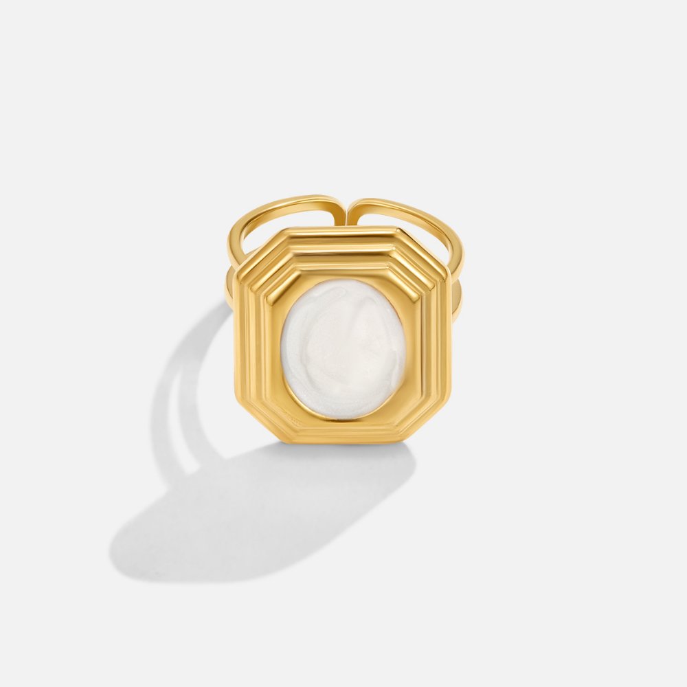 Vintage gouden geometrische ring