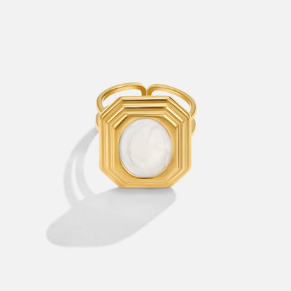 Vintage gouden geometrische ring