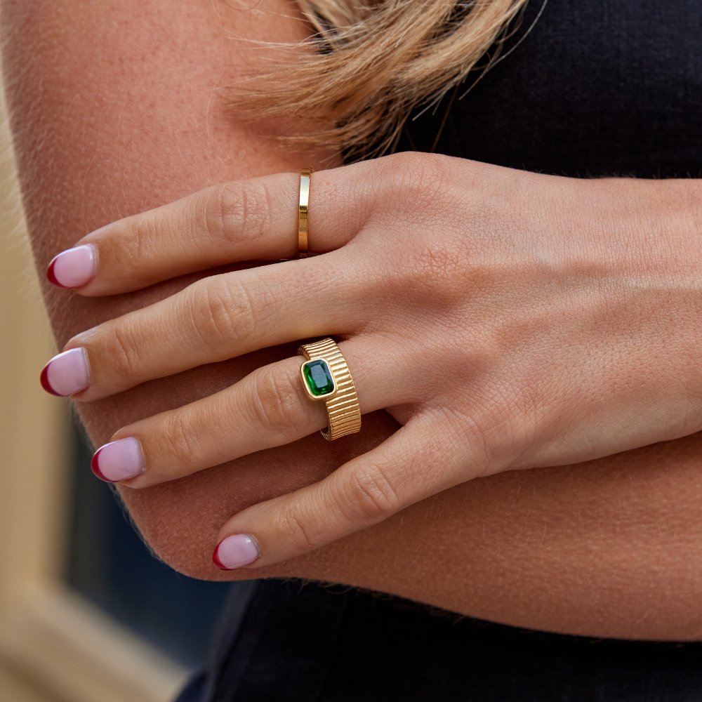 Giana ring in goud en smaragd