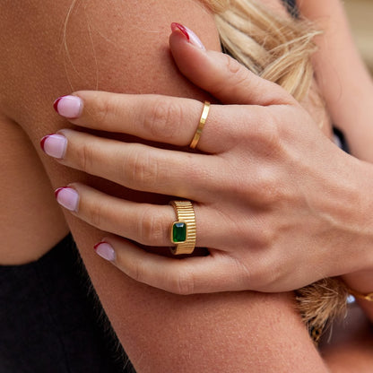 Giana ring in goud en smaragd