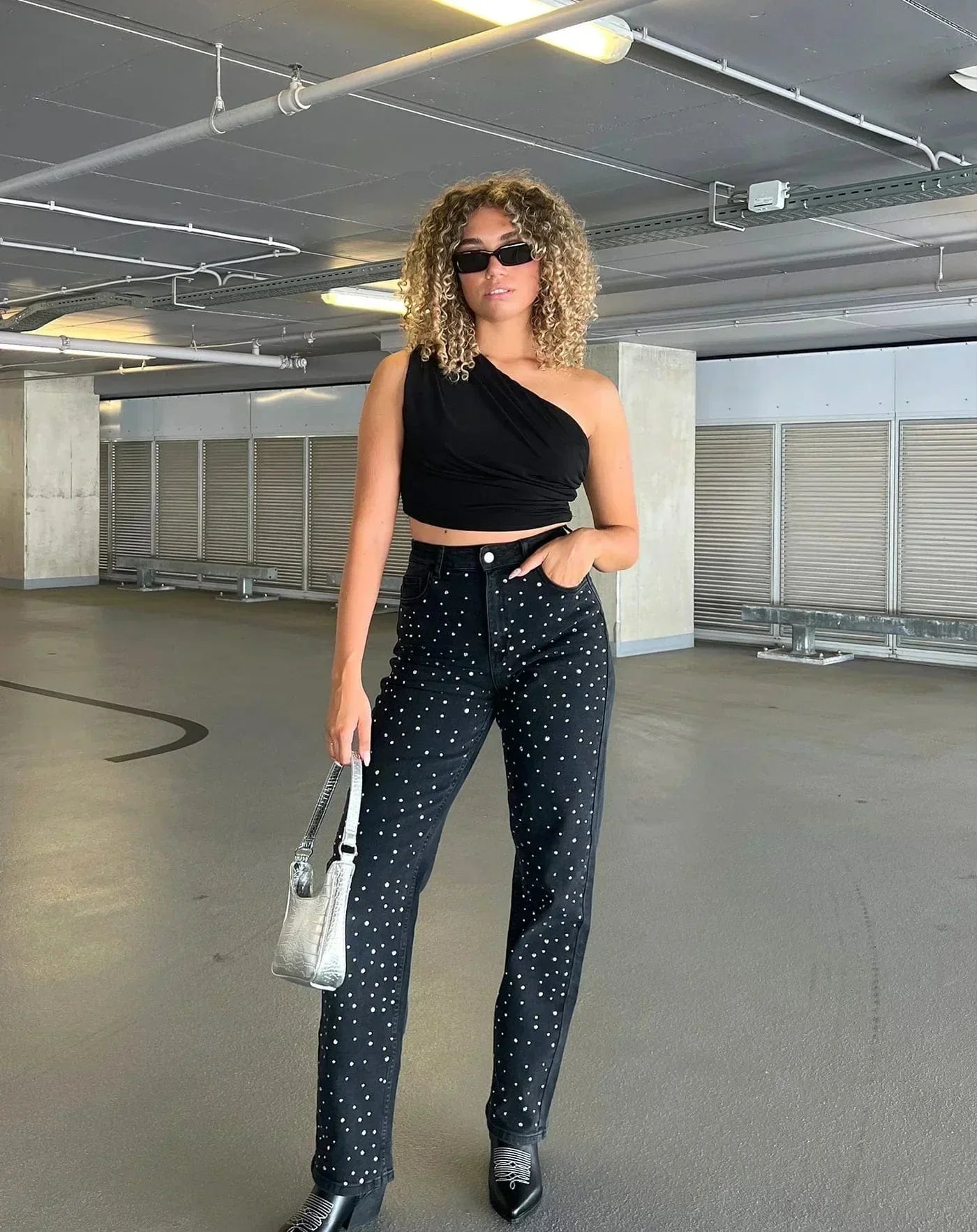 Rosea Glitter Jeans in Rosa