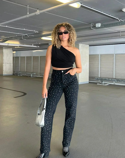 Rosea Glitter Jeans in Rosa