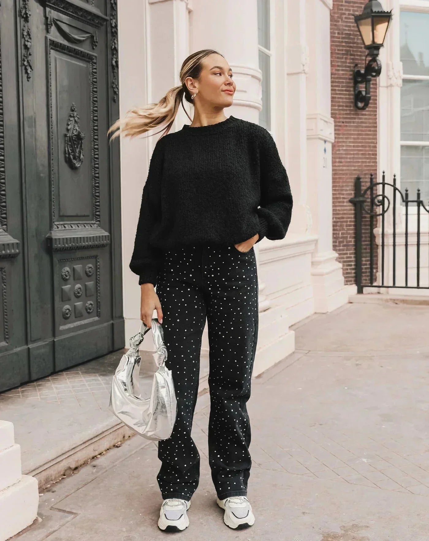 Rosea Glitter Jeans in Rosa