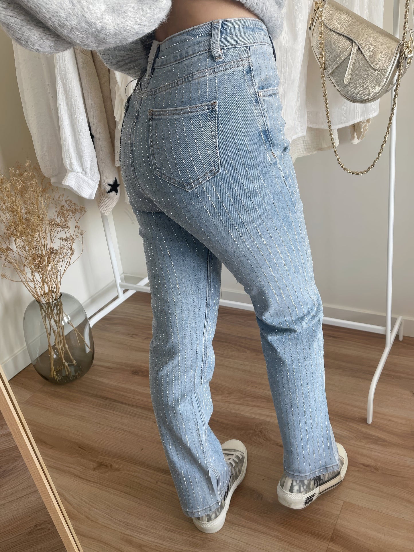 Rosea Glitter Jeans in Rosa