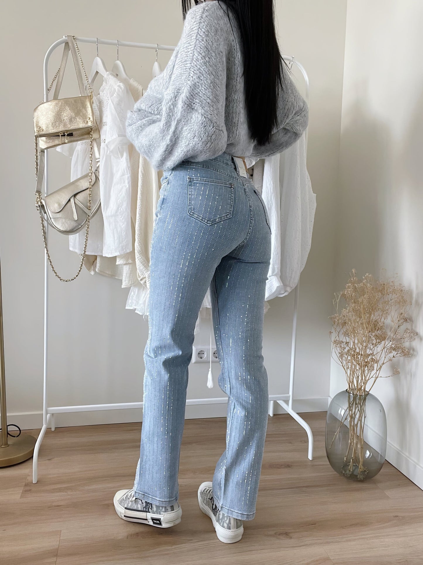 Rosea Glitter Jeans in Rosa