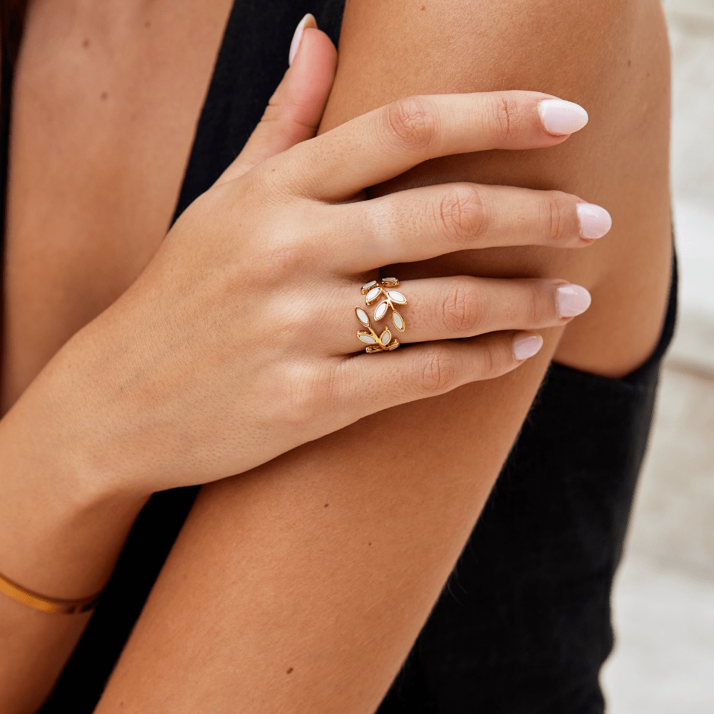 Bague en feuille d'or