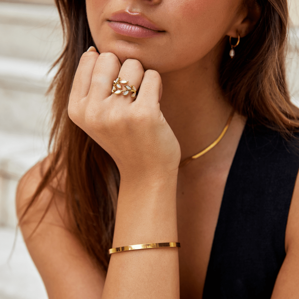 Bague en feuille d'or