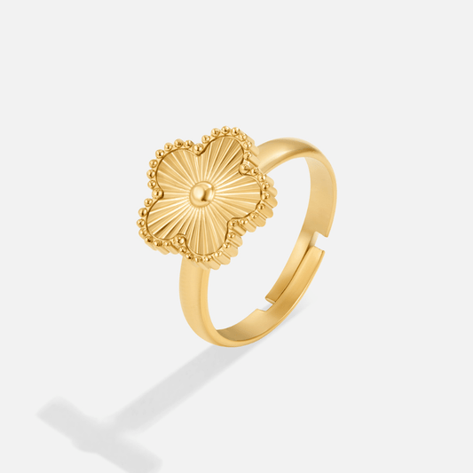 Gouden Klavertje Vier-ring