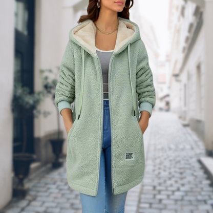 Malou - Elegante fleece gevoerde jas