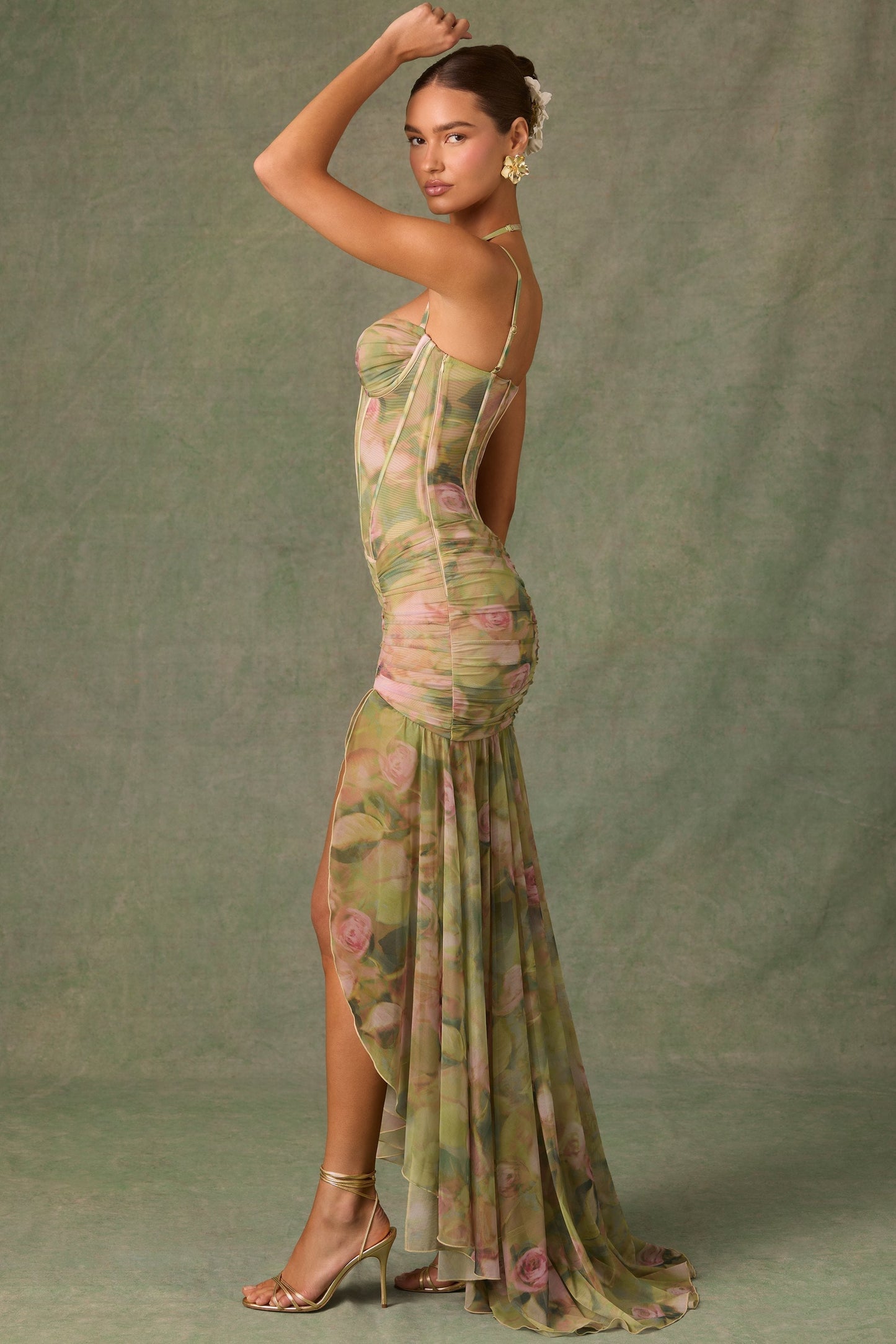 Esmeralda | Asymmetrisches Bodycon-Kleid mit Volants