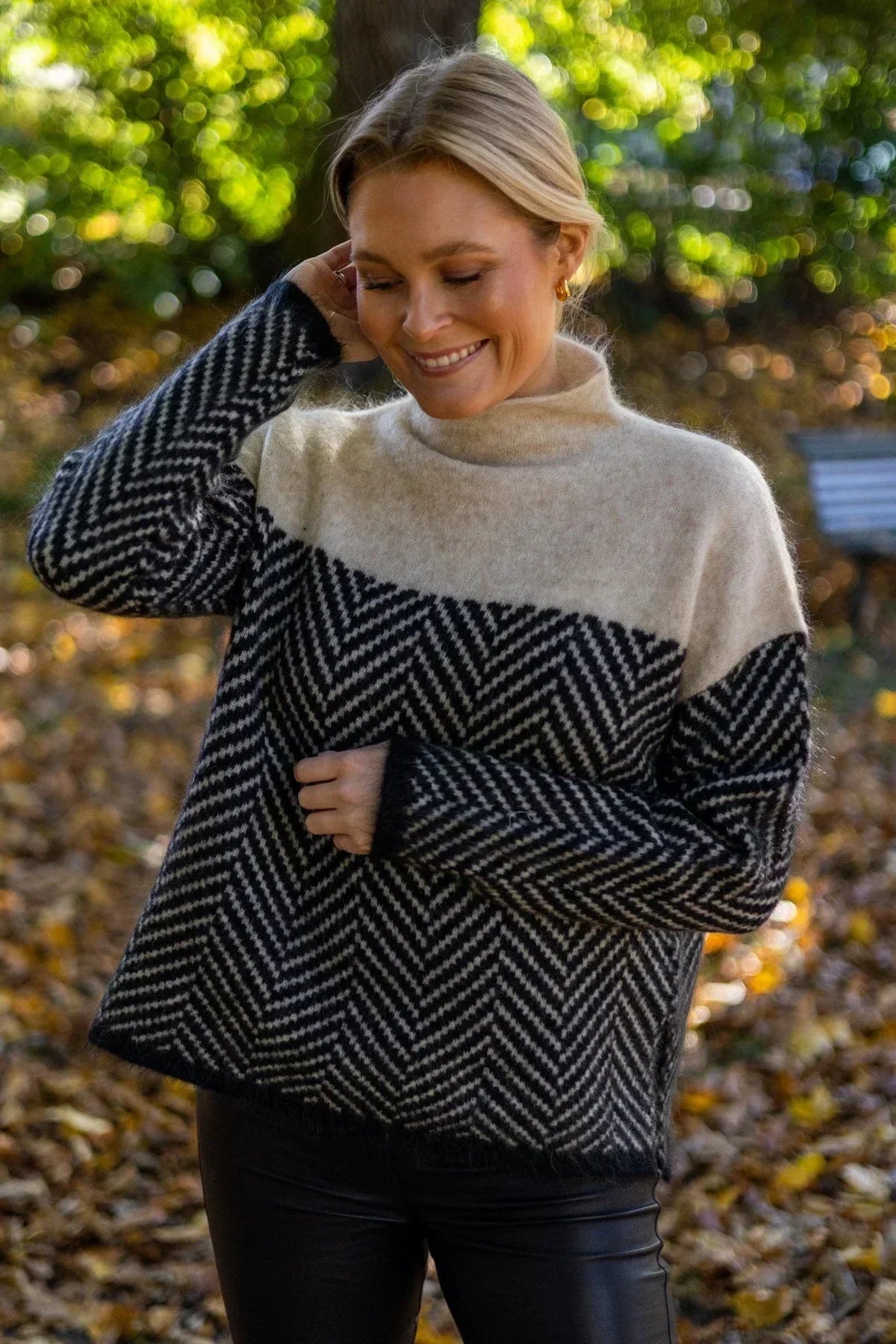 Adelie - Gestrickter Rollkragenpullover