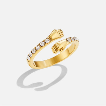 Gouden Ring Hug Me Forever