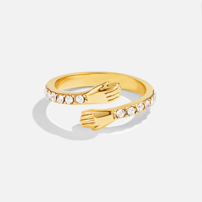 Gouden Ring Hug Me Forever
