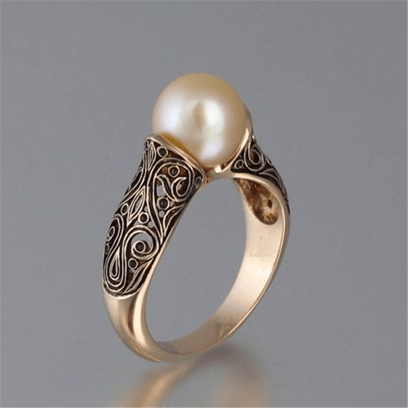 Vintage parel-gouden ring