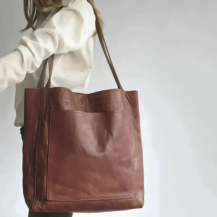 Ella™ | Klassieke leren draagtas