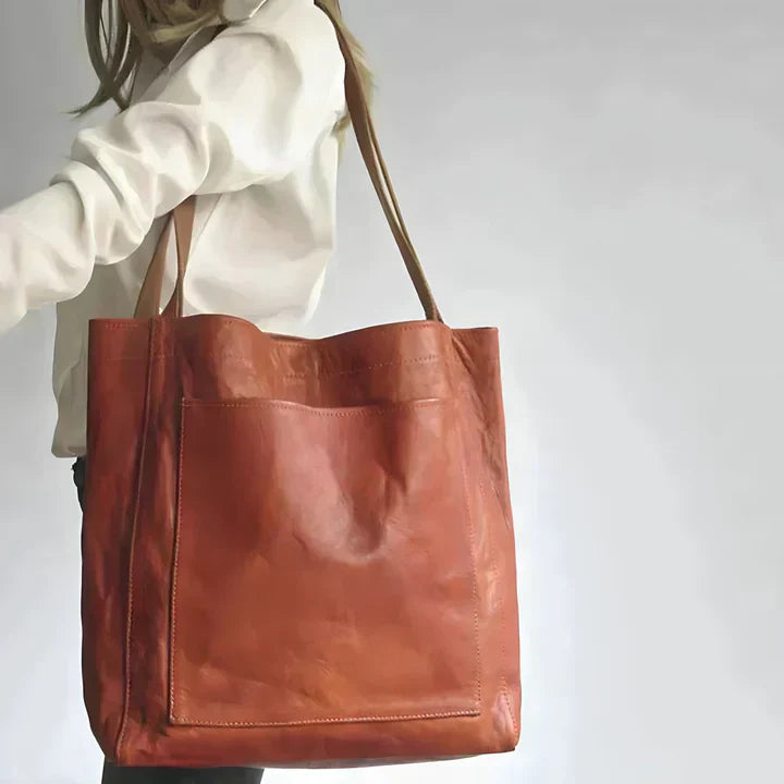Ella™ | Klassieke leren draagtas