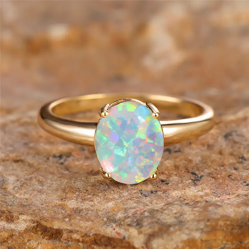 Vintage gouden opalen ring