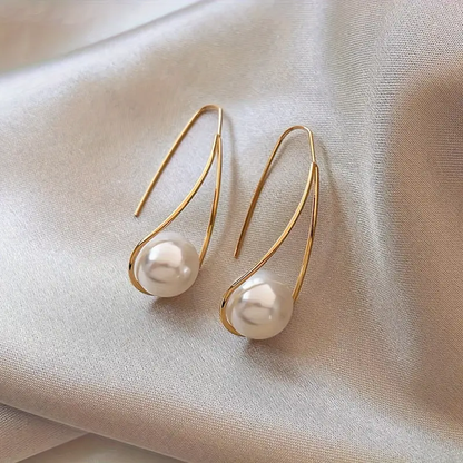 Boucles d'oreilles femme avec pendentif perle Elegant - Celina