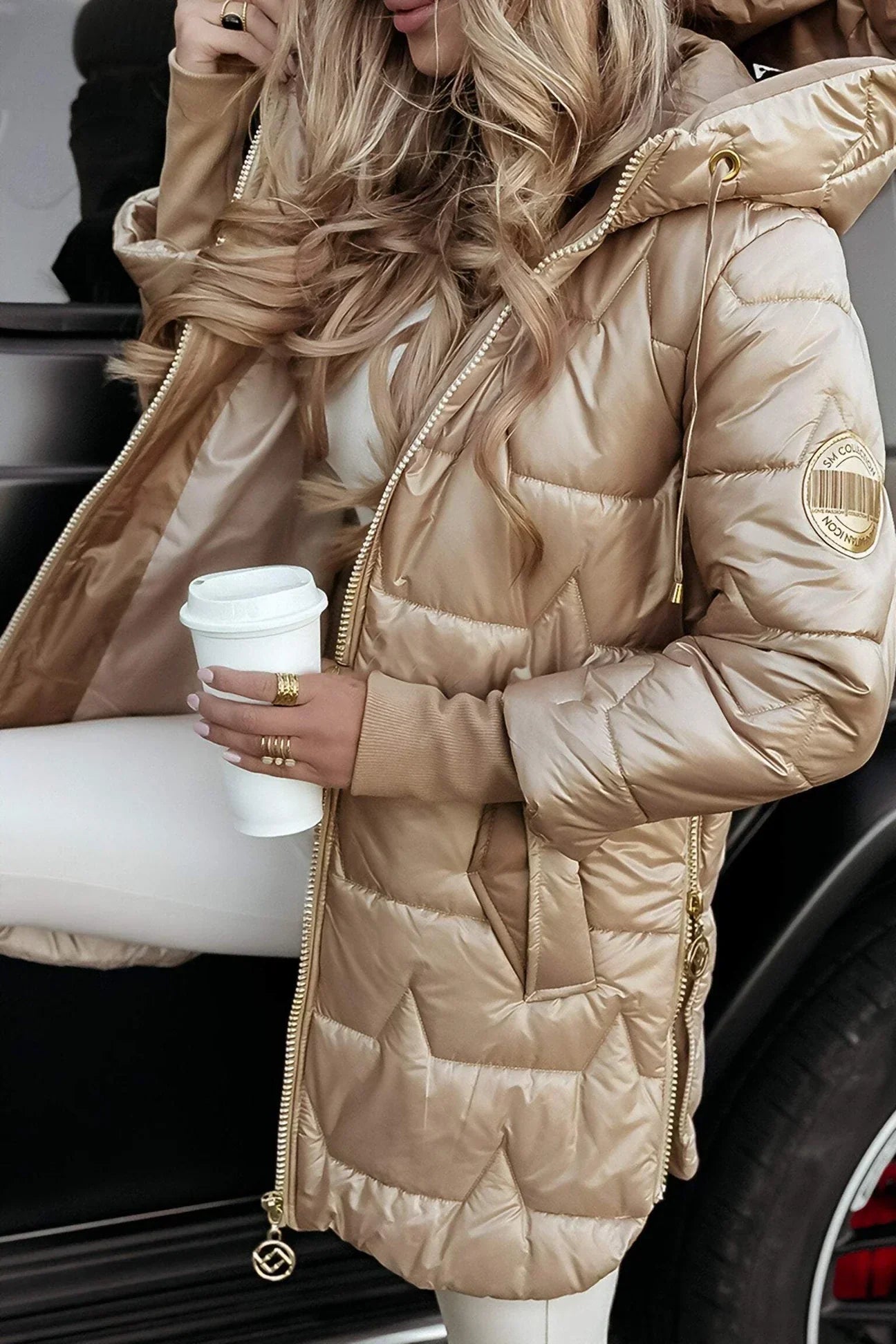 Gwenaëlle - Manteau d’hiver élégant à capxuche