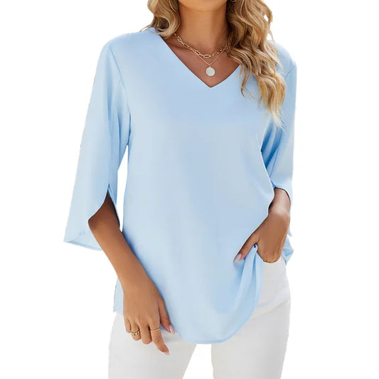 Cara™ | Blouse met V-hals