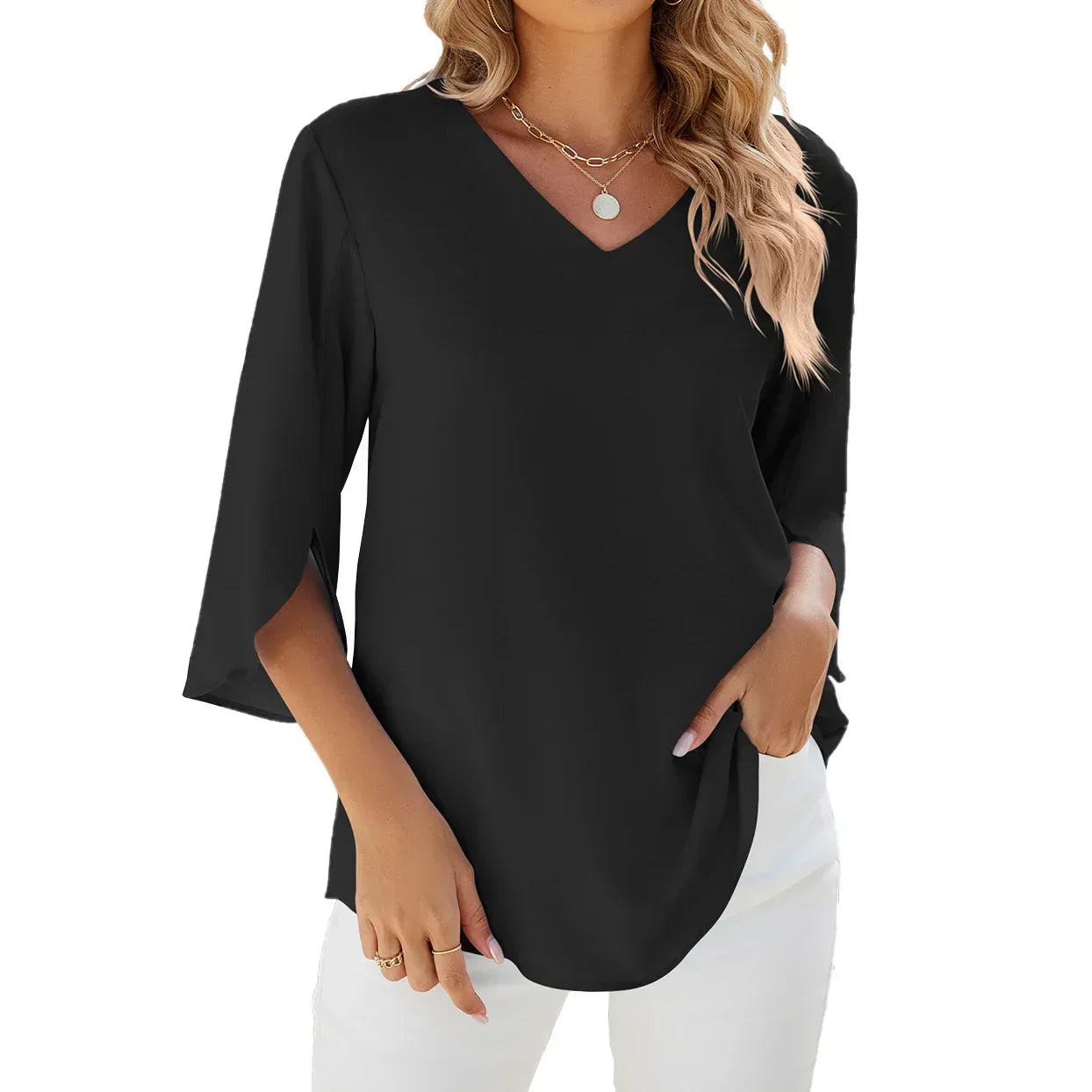 Verna - Blouse met V-hals
