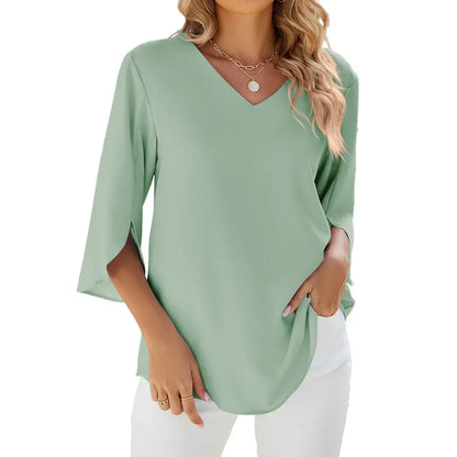 Cara™ | Blouse met V-hals
