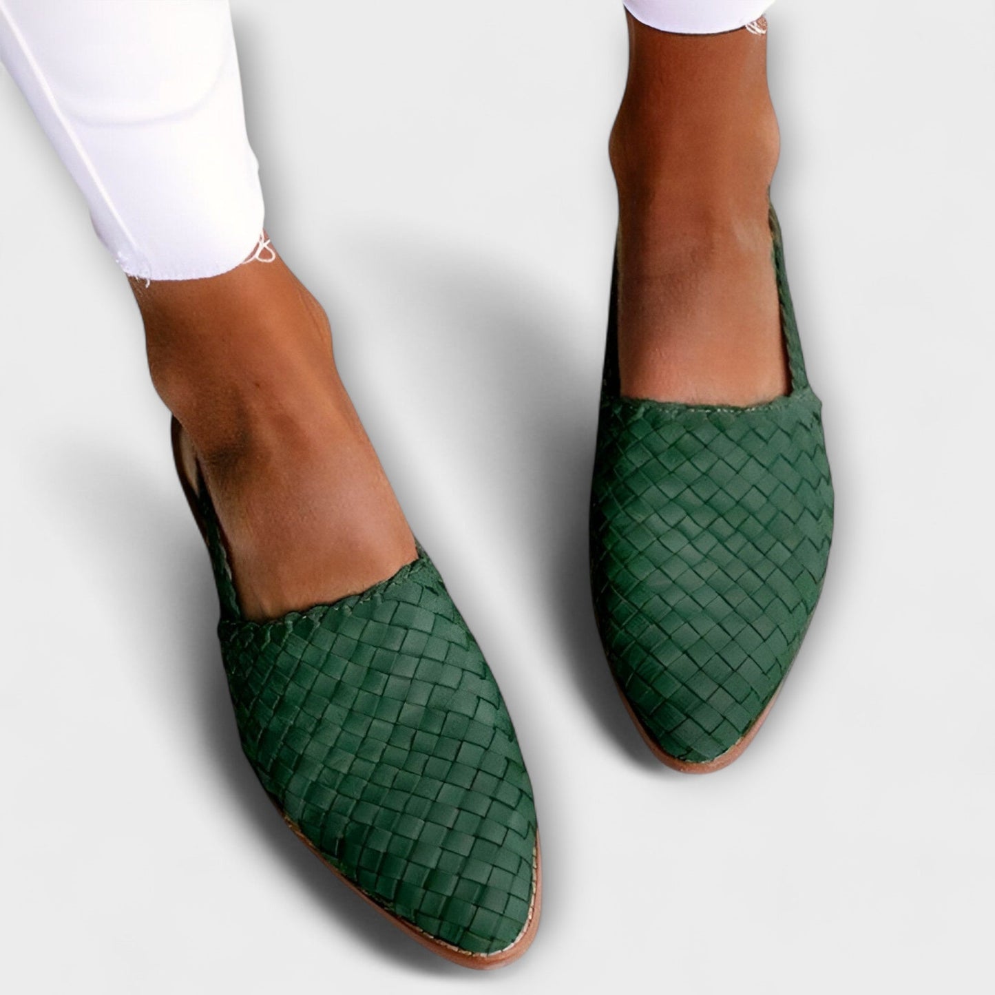 Emma - Gevlochten Leren Mocassins