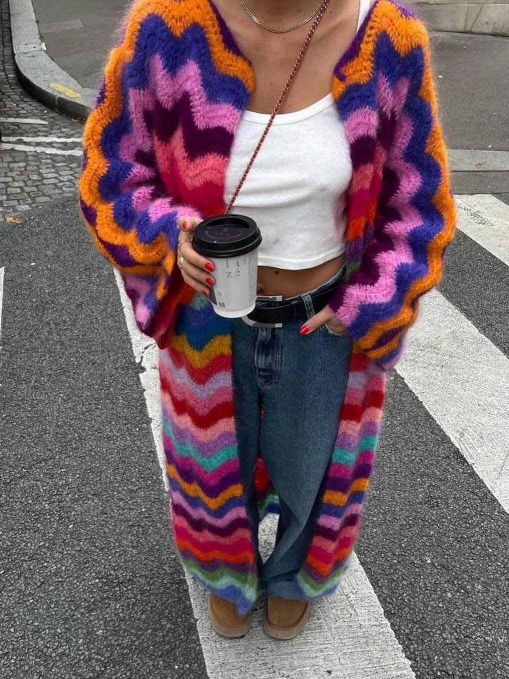 Maëlys - Cardigan en coton élégant et chaud