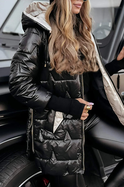 Nolwen - Elegante winterjas met capuchon en vulling