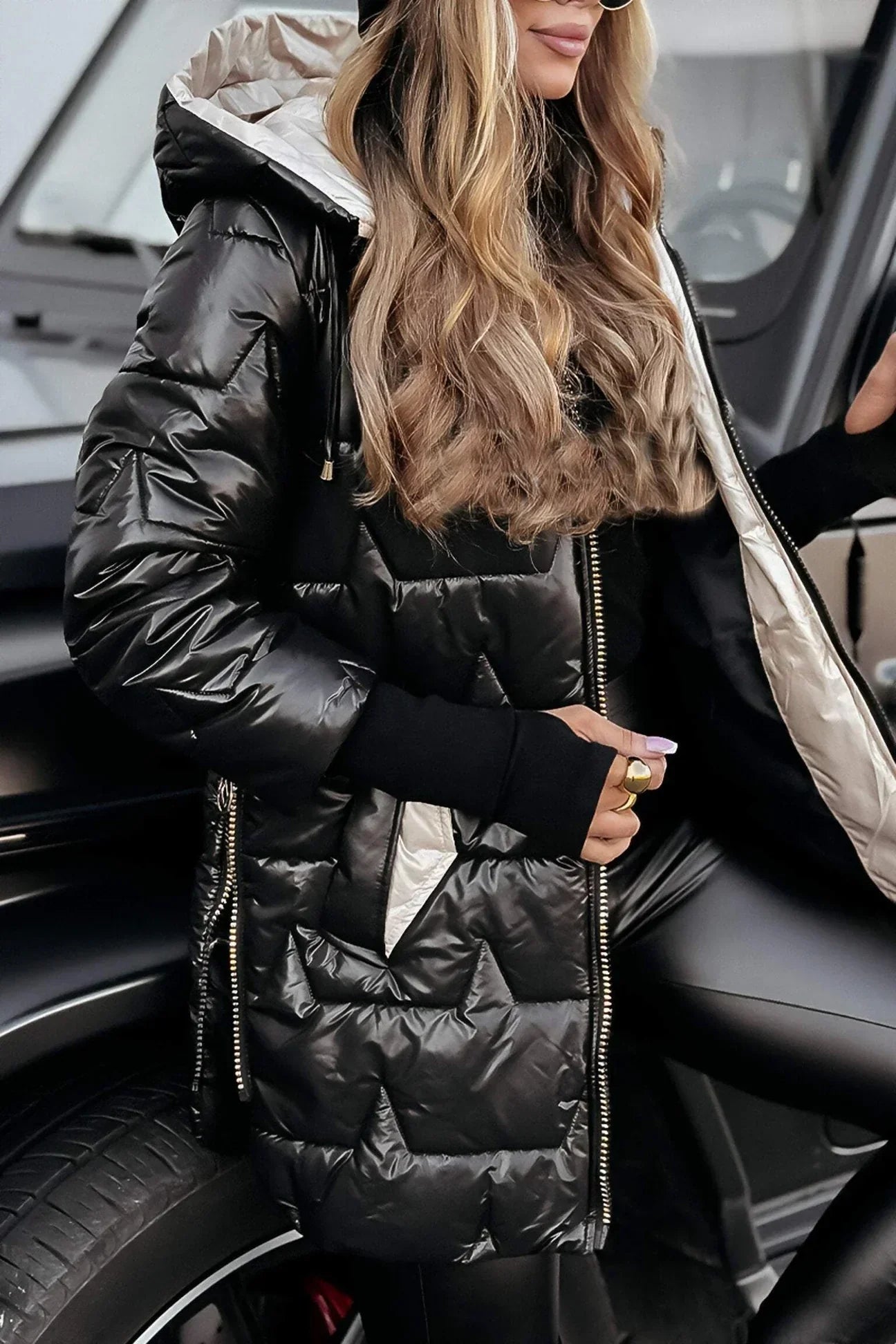 Gwenaëlle - Manteau d’hiver élégant à capxuche