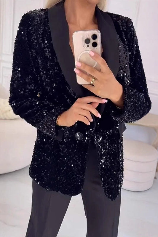 Liv – Glitzernder Pailletten-Blazer