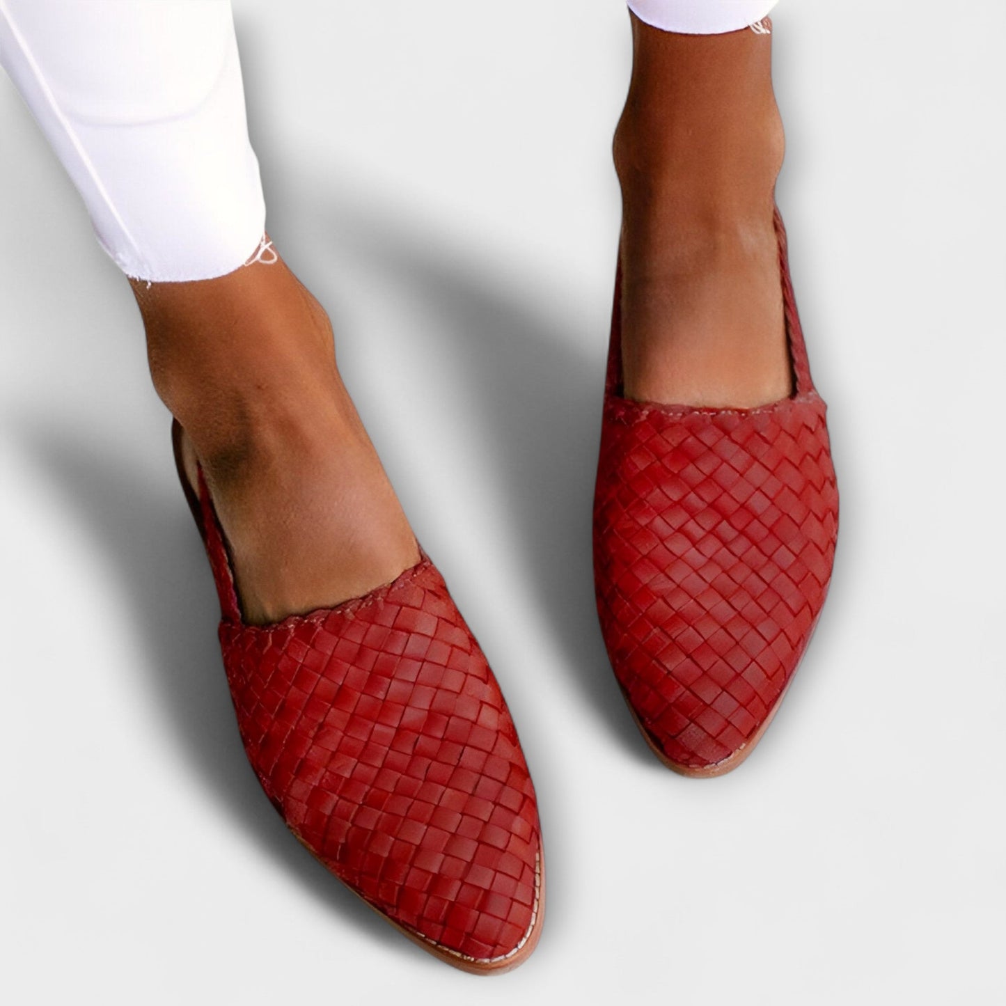 Emma - Gevlochten Leren Mocassins