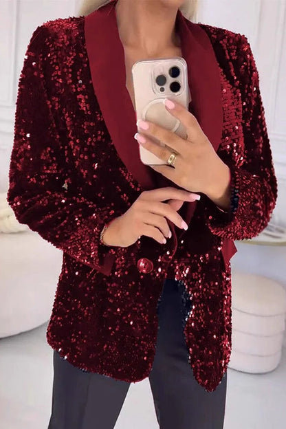 Liv – Glitzernder Pailletten-Blazer