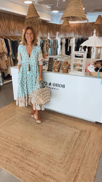 Jasmine - Casual maxi-jurk met lange lantaarnmouwen in boho-stijl