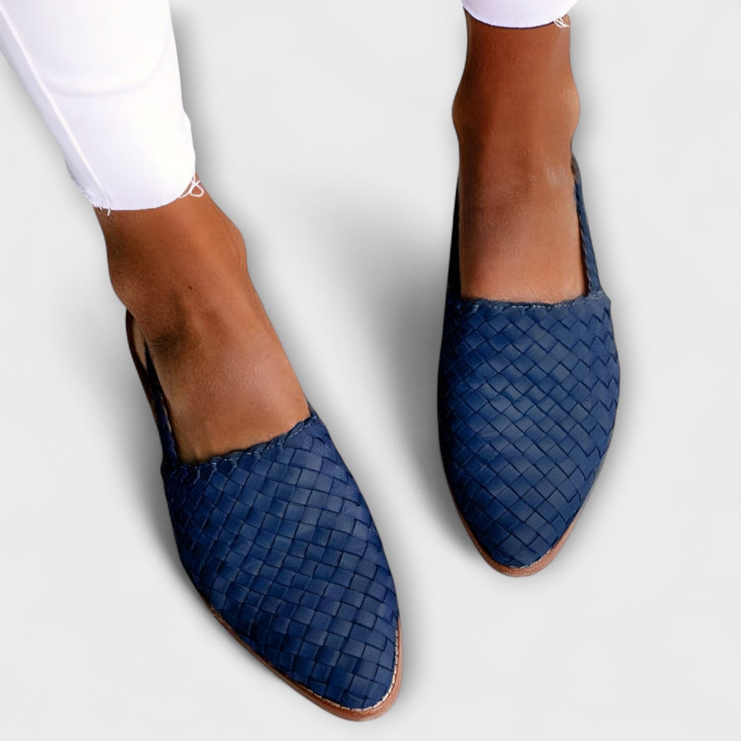 Emma - Gevlochten Leren Mocassins