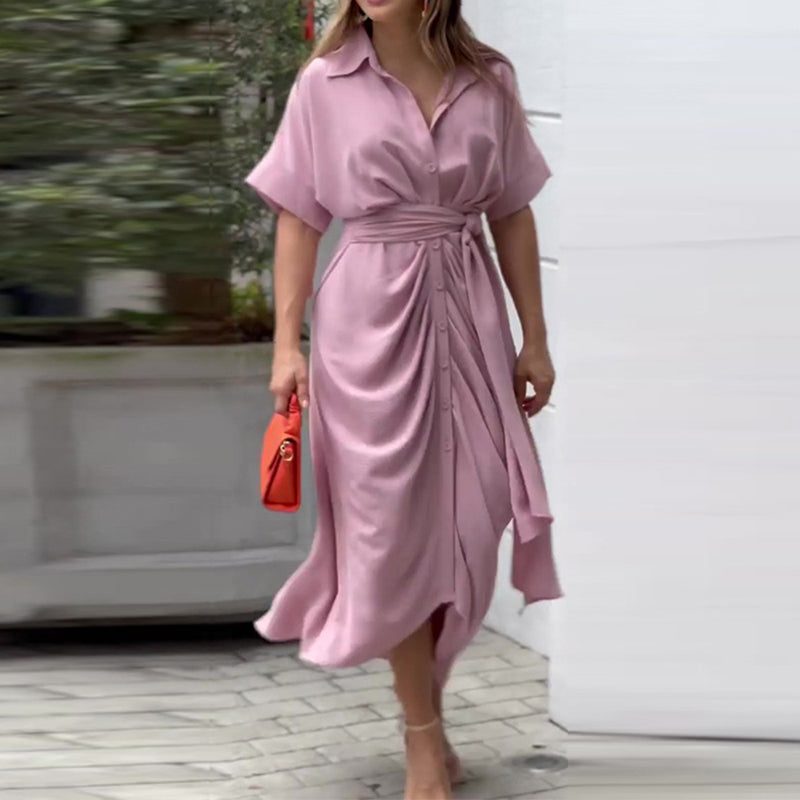 Fern - High-Waisted Dress with Ruffled Hem