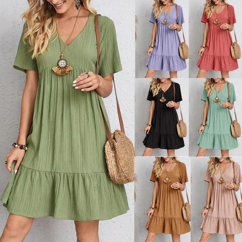 Solenne™ – Bohème Swing Jurk voor dames