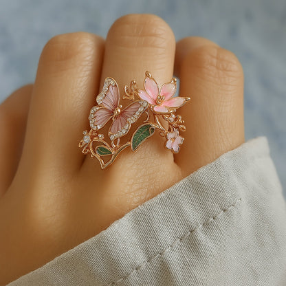 Nature Bright Vlinder Zirkonia Ring