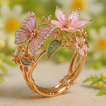 Nature Bright Vlinder Zirkonia Ring