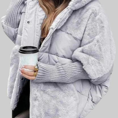 DAGMARA | WARMER DAUNENMANTEL MIT KAPUZE
