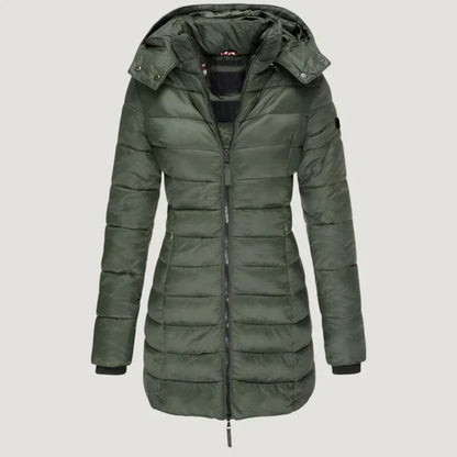 Astrid™ | Stijlvolle Gewatteerde Jas Met Capuchon