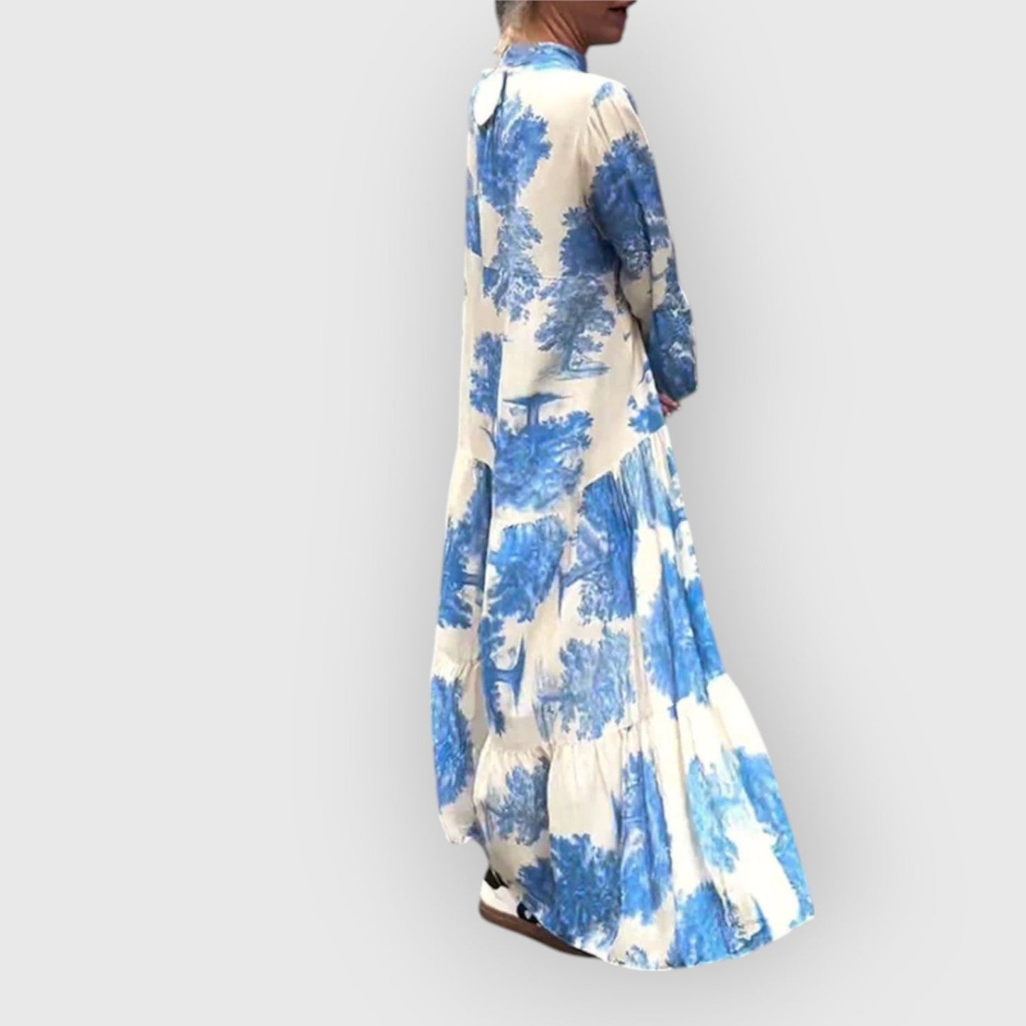 Heather™ – Flatteuze bloemen maxi-jurk