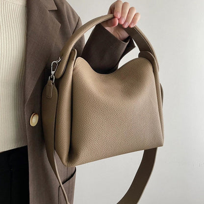 Dames schoudertas, gestructureerd design in synthetisch leer - Clémence
